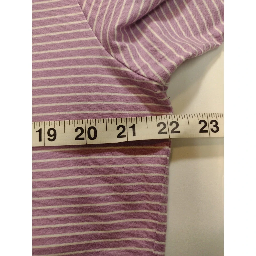 Polo Golf Ralph Lauren Mens Vintage Lisle‎ Purple Striped Polo Shirt Size Medium